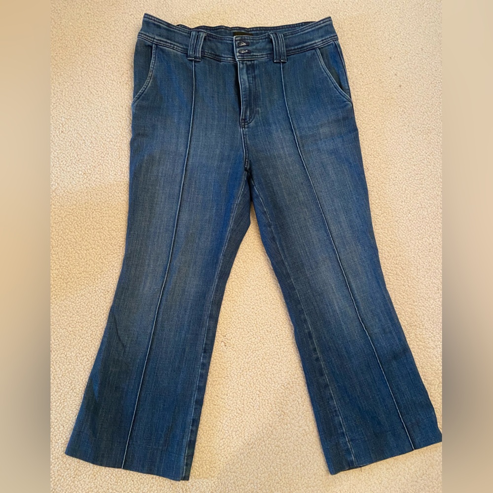 Talbots - Denim Trouser Jeans - Blue Pintuck Women's
